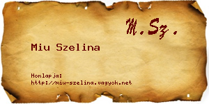 Miu Szelina névjegykártya